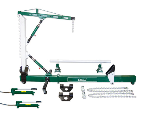 858B - Jackco Body Straightener with Two Hand Pumps & Crane